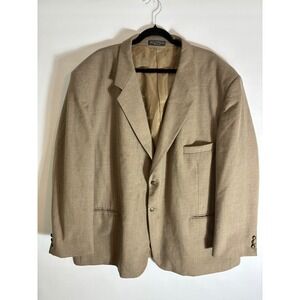 Gianelli Vintage Tan Wool Blend Blazer Sport Coat Mens 27x32 Brown Grandpacore